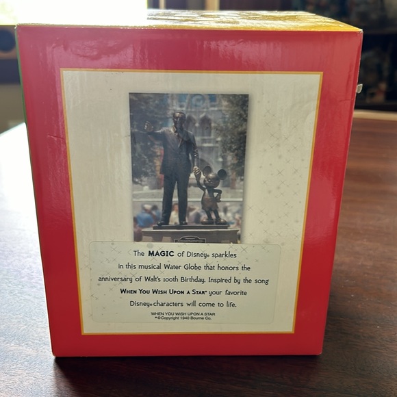 Walt Disney Musical Birthday Water Globe Limited Edition 2001 NIB - Picture 3 of 7